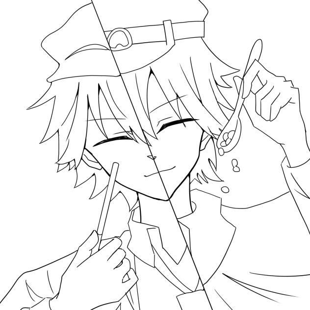 乱歩さん　線画