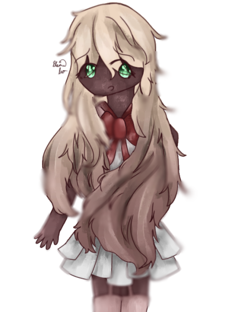 Girl with Hair from both Sides