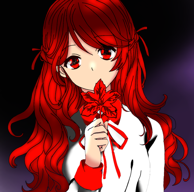 The Canadian flag as a girl
