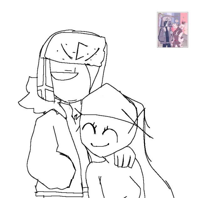 a bad drawing of Ruv and Sarv
