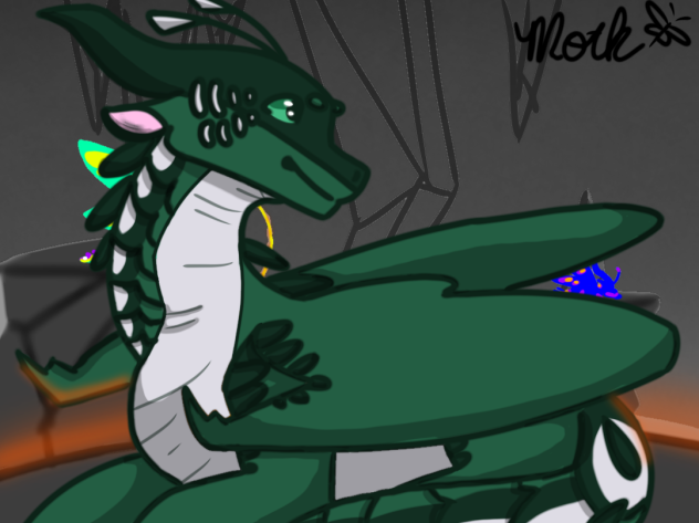 Deku as a dragon