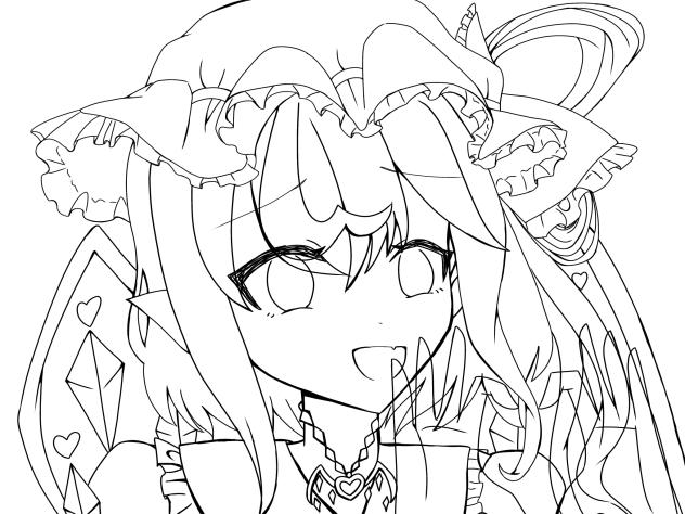 ラブリー吸血鬼♡ フランドール・スカーレット　線画