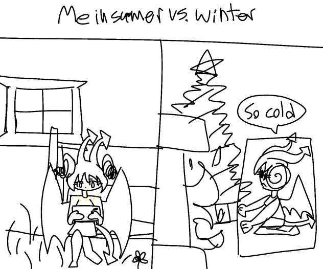 Summer VS. Winter (doodle)