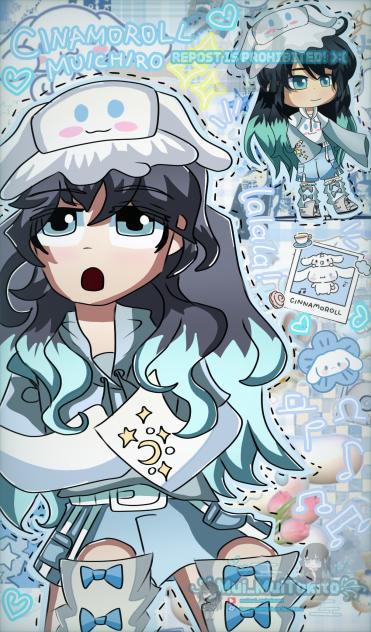 Muichiro as Cinnamoroll 🩵🤍