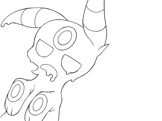 とけブラッキー線画