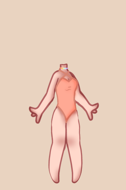 Gacha orange swim suit