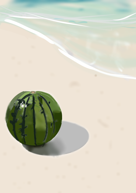 夏は海 スイカ!