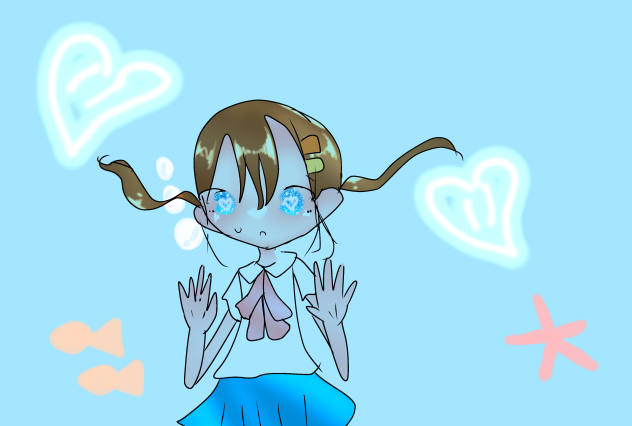 海の中に居たいから。