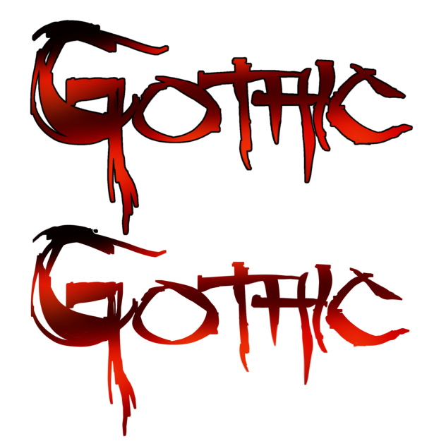 ️ Gothic title in black and red 🖤 - ibisPaint
