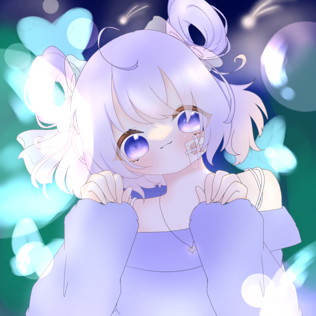 夜に舞う蝶と共に（自作塗り絵）