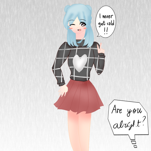 I drew a girl who have powers🙂