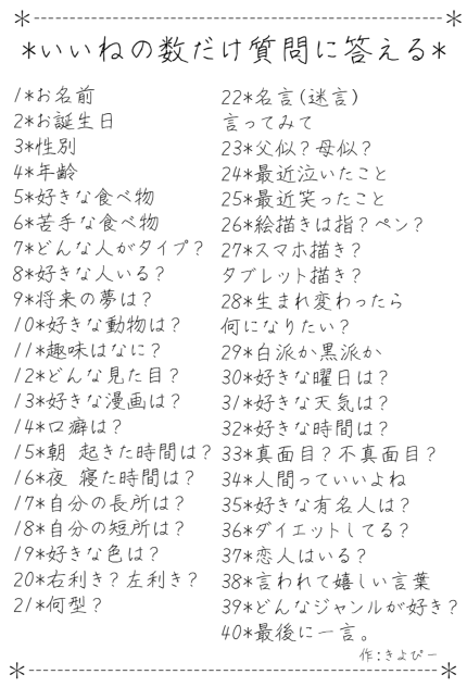 いいねの数だけ答えるやつ！