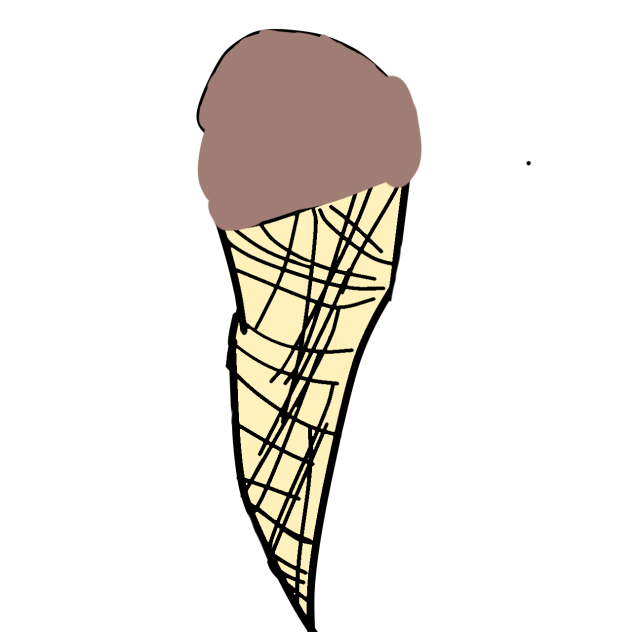 chocolate ice cream cone ibisPaint