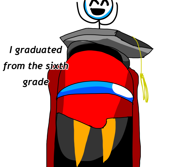 I graduated from the sixth grade 🧑🏾‍🎓