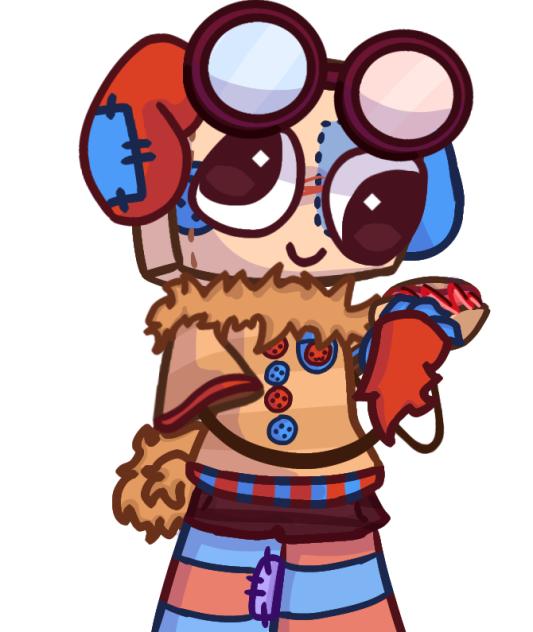 goob eating a hotdog
