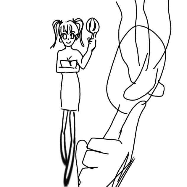 かわいい女の子　頑張った