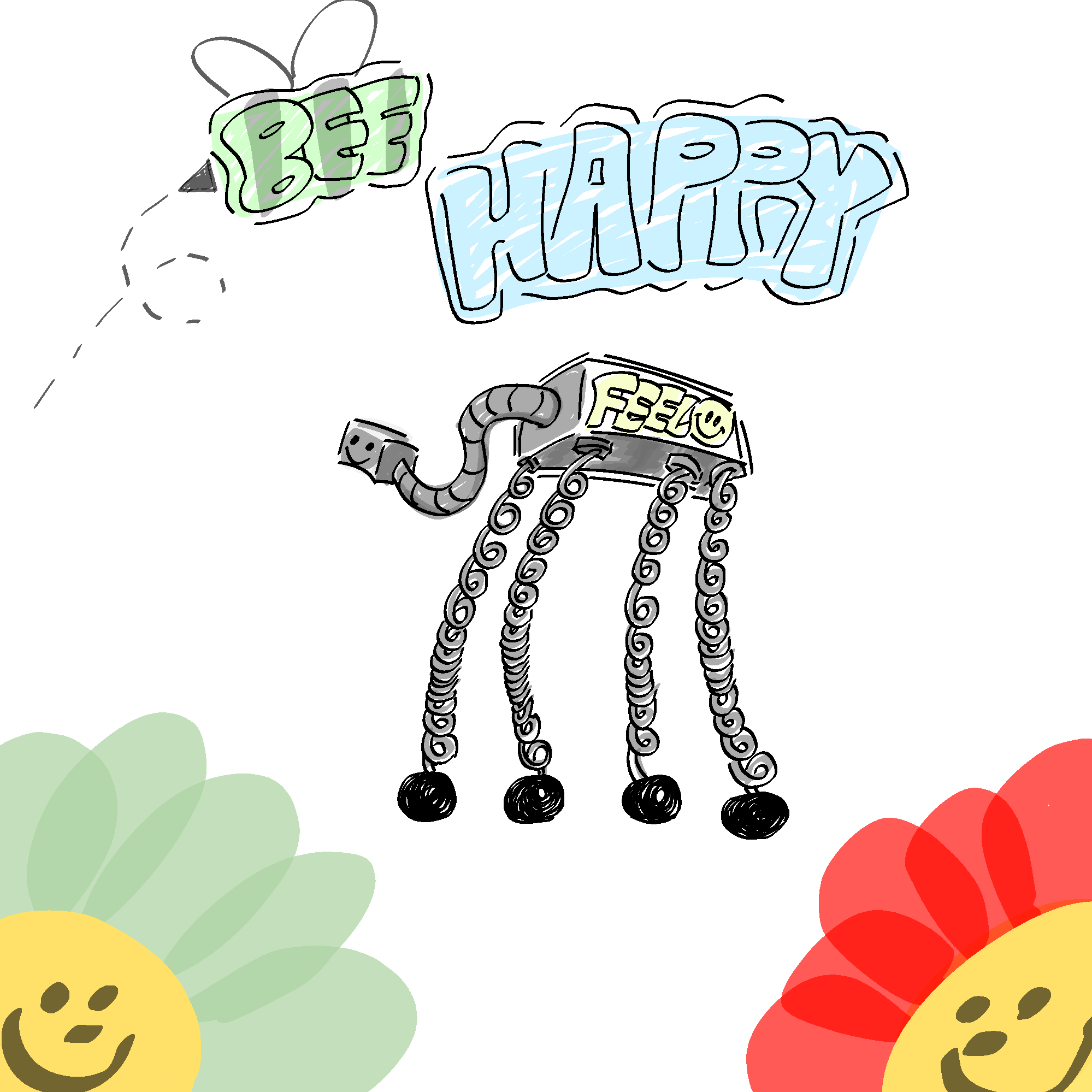Bee Happy - ibisPaint