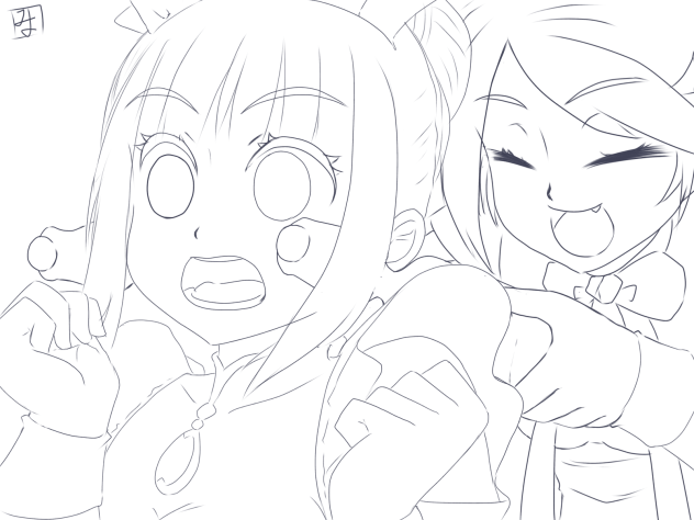 メイドさんの日常（ラムネ編）ぬり絵