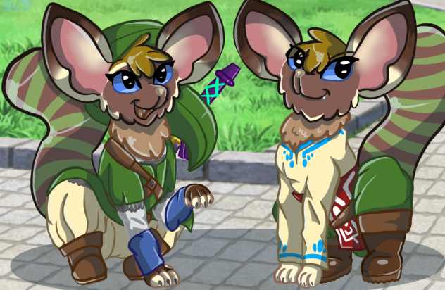 Remlits Dressed as Link