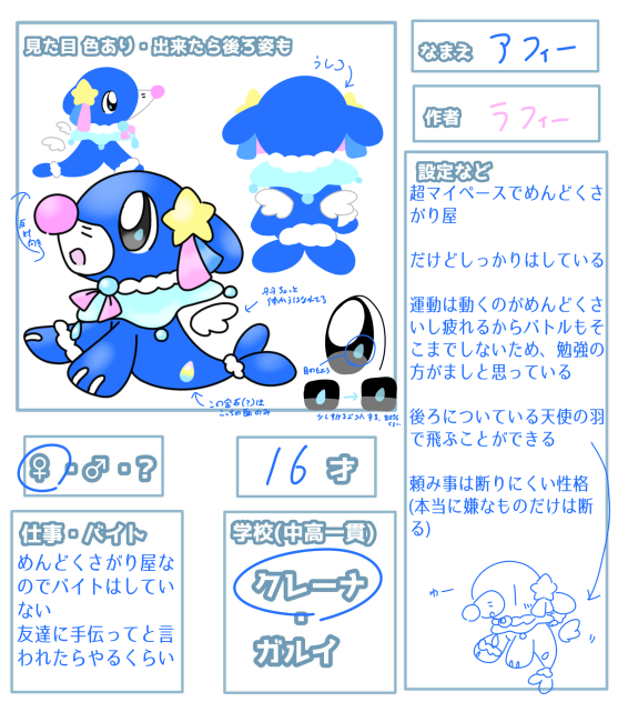 代理のキャラ募集！💧