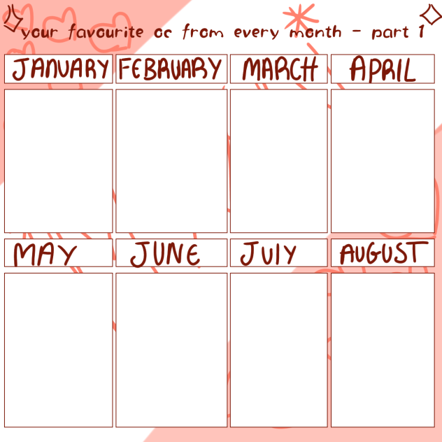 draw Ur fav oc from each month