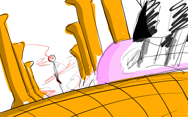 キャラが描けなくて諦めたラフ