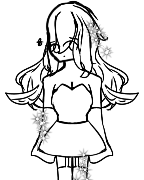 A Beautiful girl with nice hair sketch
