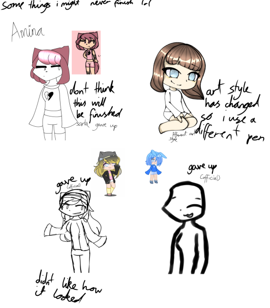 Artworks I might not finish