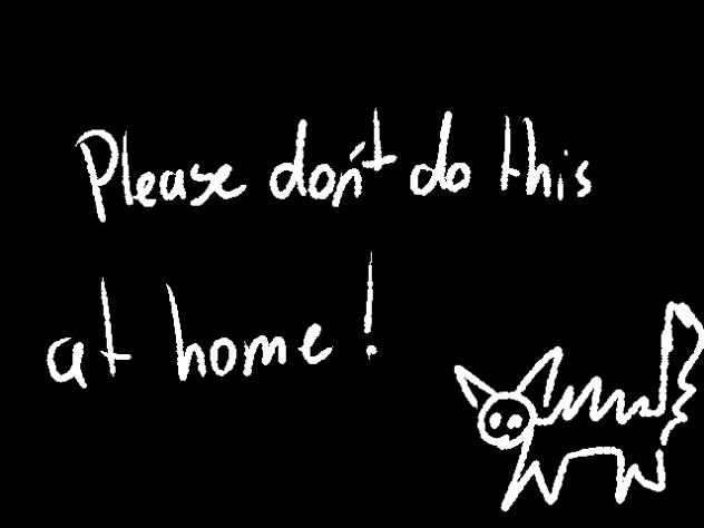 dont do this at home!