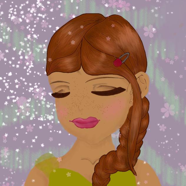 apple themed girl 🍏 🌸 👧