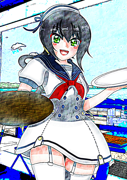 ヨーソロー！水彩風