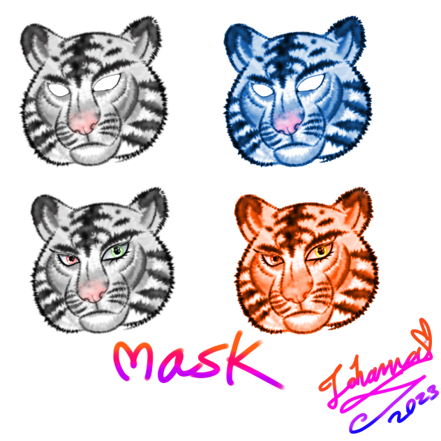 máscara  de tigres 🐅