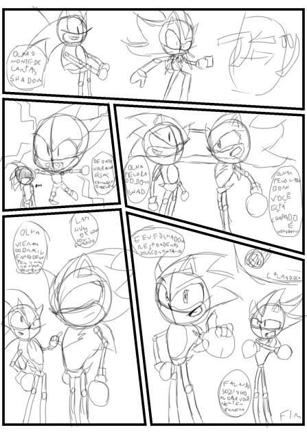 esboço do comic Sonic e shadow responde
