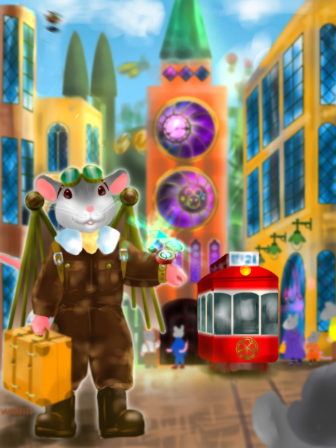 進化的ネズミ 小旅行 Ibispaint