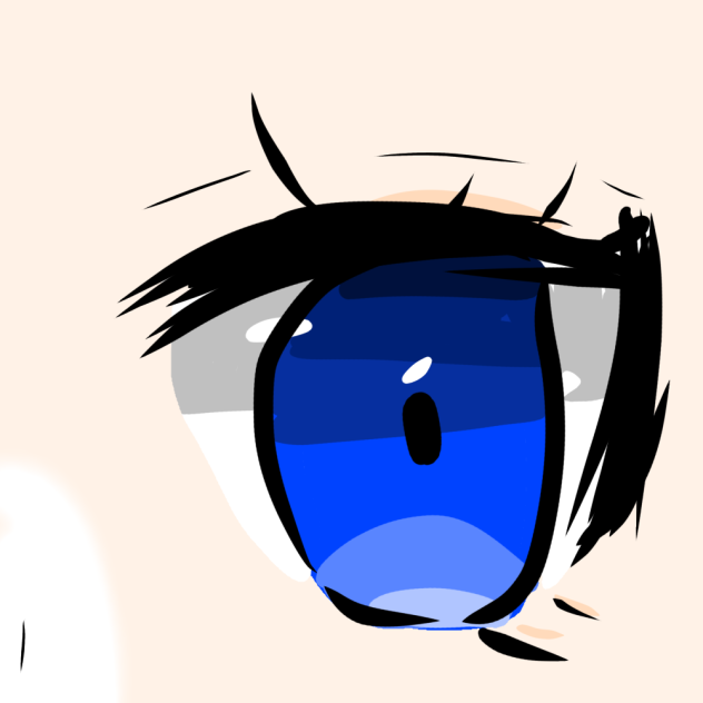 スマホで描いた目