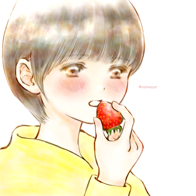 いちご狩りの女の子