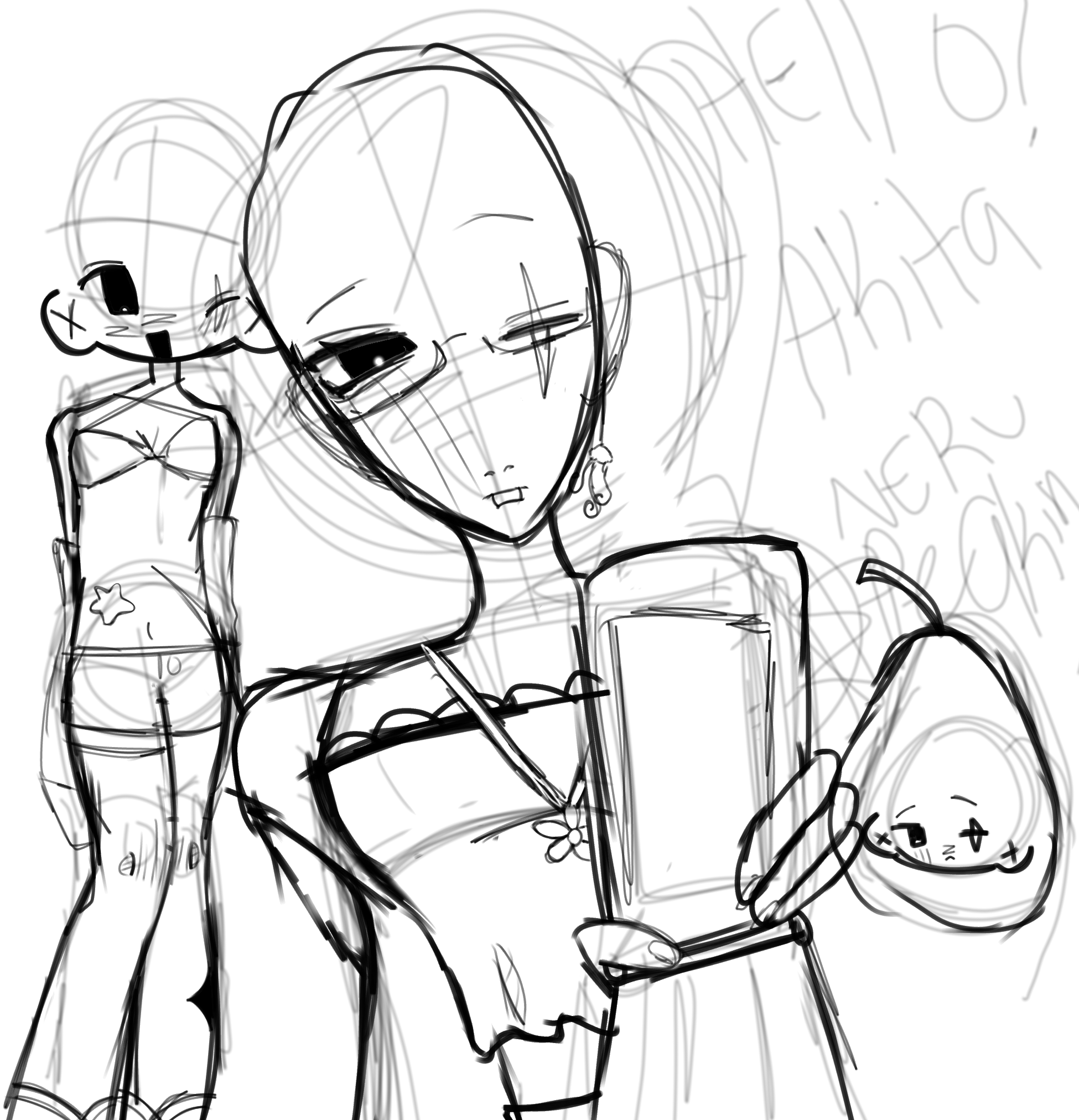 Bald line art - ibisPaint