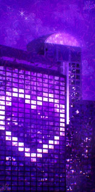 Purple city wallpaper