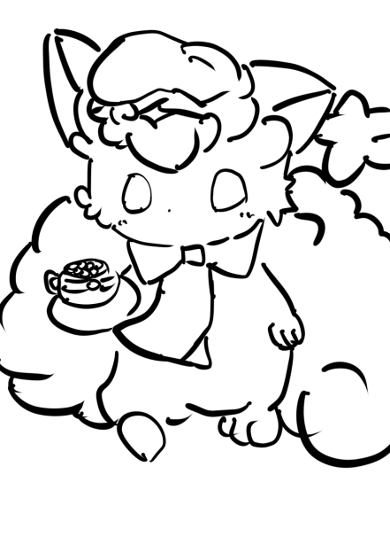 ロコンポケモン(塗り絵)