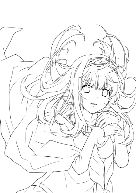 文香かわいい文香 線画