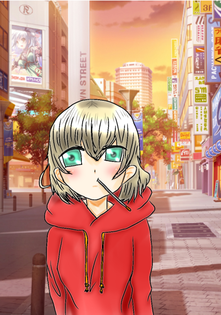 お絵かきパフェさんの作品の塗り絵