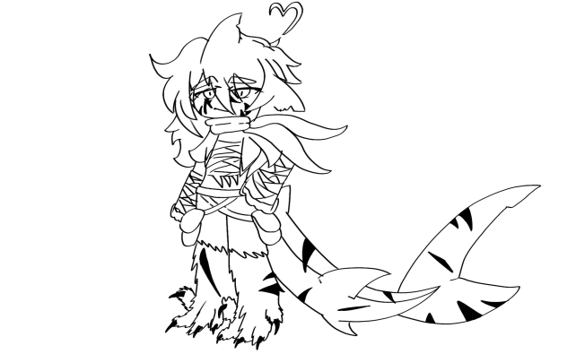 Lineart for my oc Astro!!