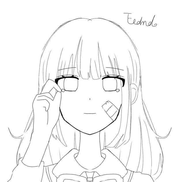 おかえり（線画）