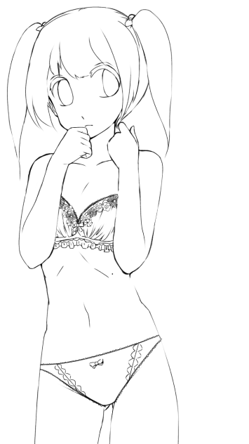 女の子線画