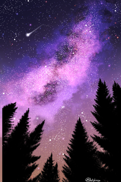 Starry night  sky 2