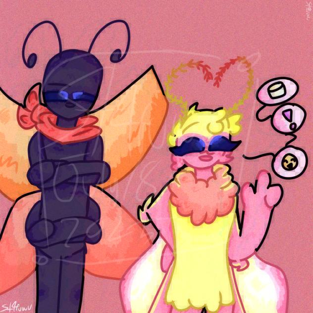 Strawberry (moth) n Oran (butterfly)