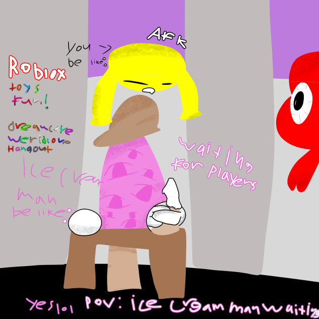 POV_ ice cream man waiting for players