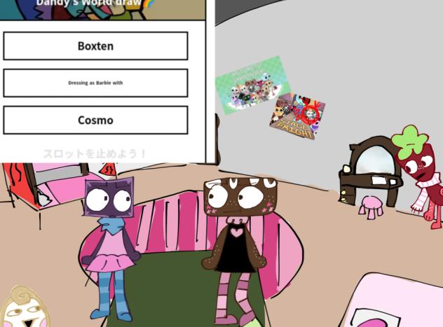 Boxten and Cosmo dressing as Barbies