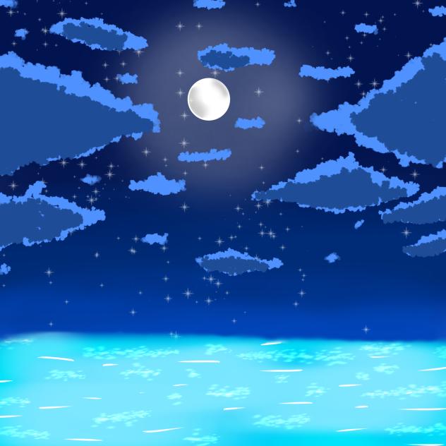 Night sea - ibisPaint