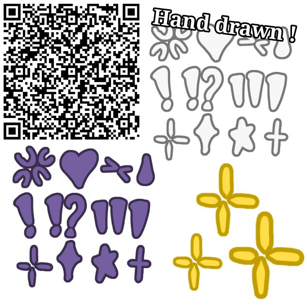 Manga expression stamps, hand-drawn vibe